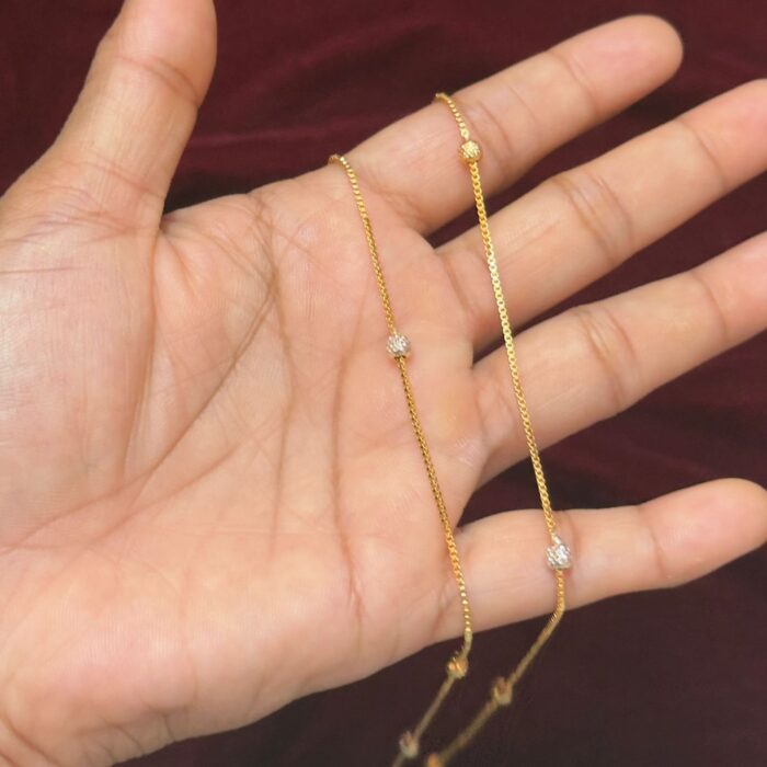 24 INCH WHITE GOLD THIN (CH8P022)