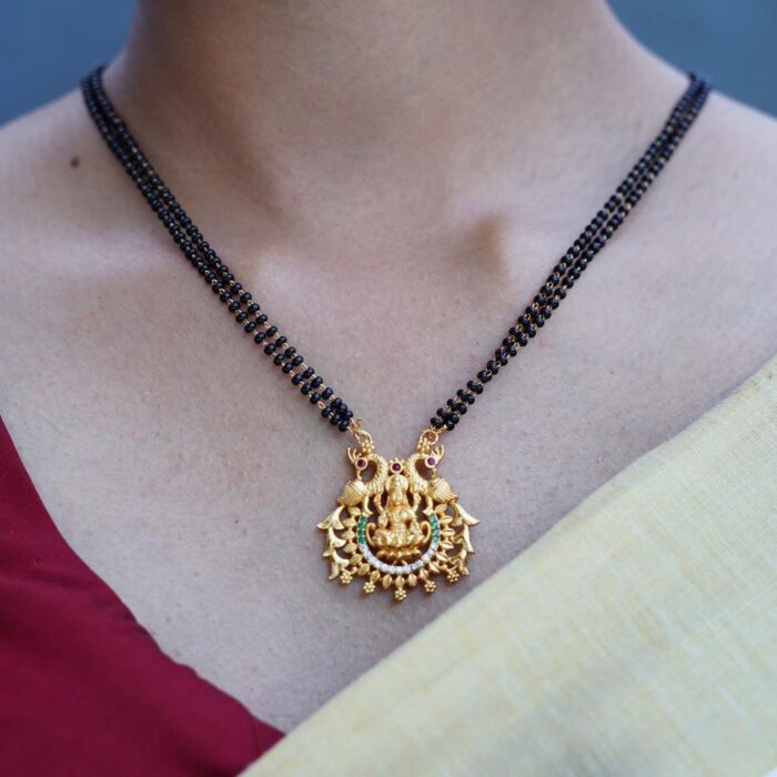 NECKPIECE  BLACK LAKSHMI MANGALSUTRA (MS001)
