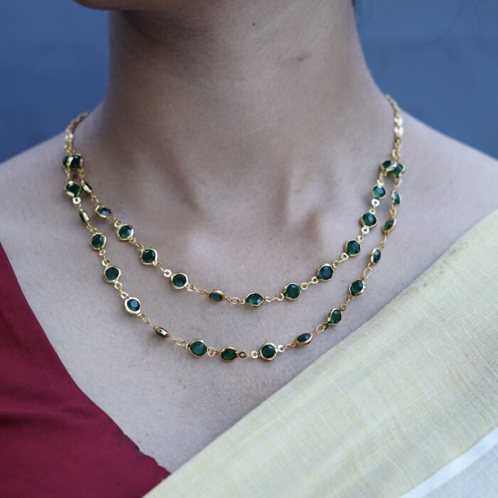 NECKPIECE  GREEN DOUBLE LAYER (NECK004)