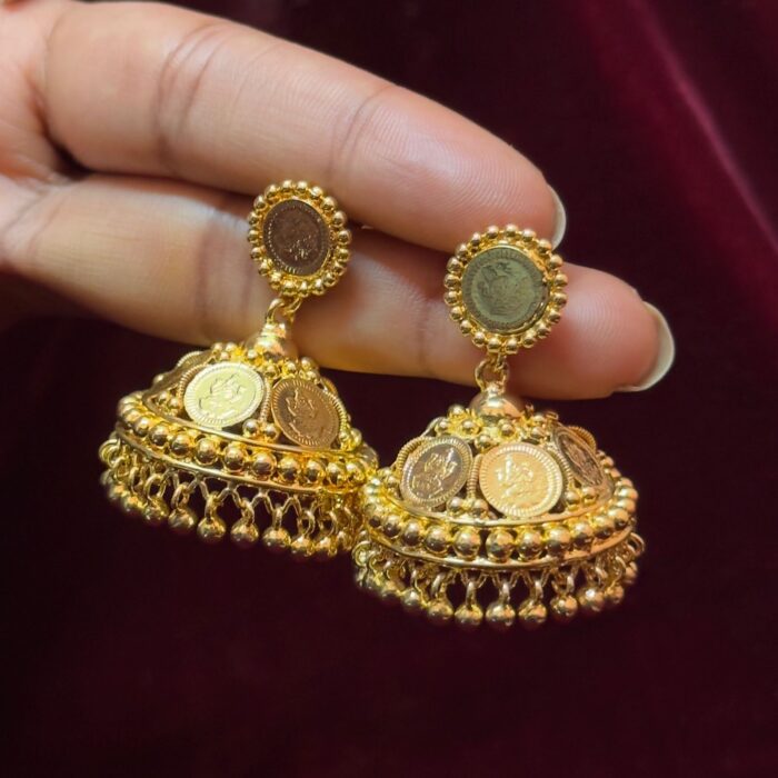 PREMIUM GOLD PLATED TRADITIONAL KASHU JHUMKHA (JK011)