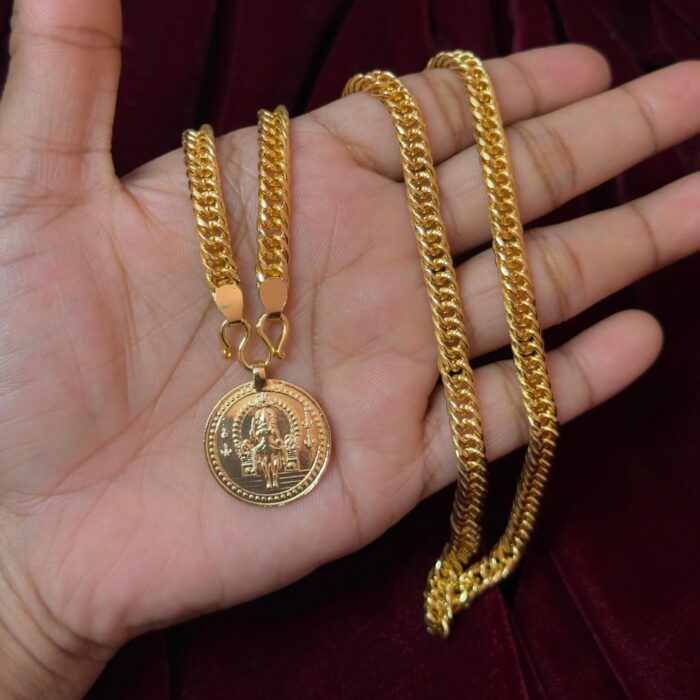 VISHNUMAYA COIN PENDANT  WITH GANGULY CHAIN (HG8P018)