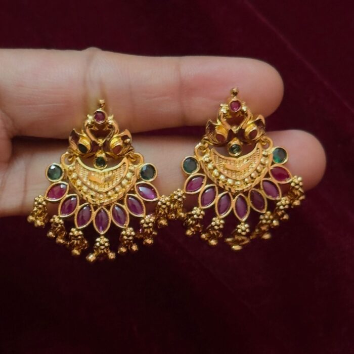 PREMIUM GOLD PLATED LAKSHMI EARRINGS PRES002
