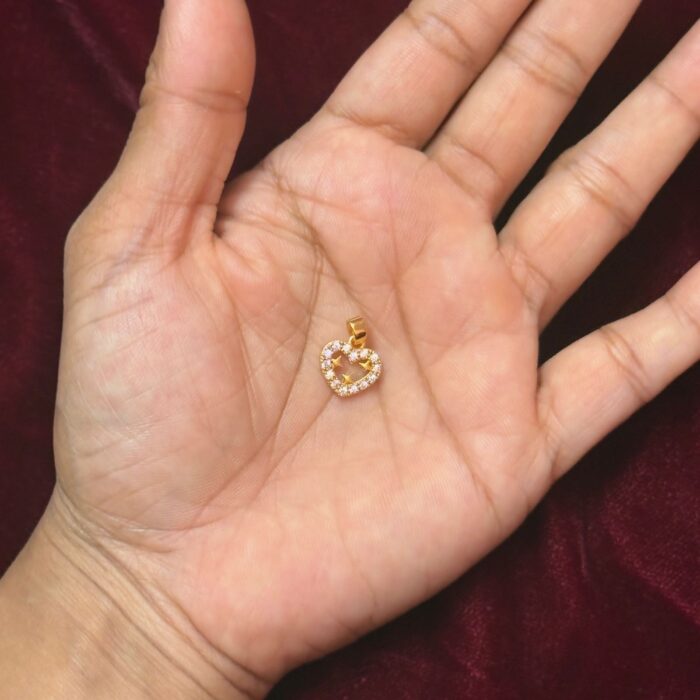 DIAMOND REPLICA STAR INSIDE LOVE PENDANT (DRL007)