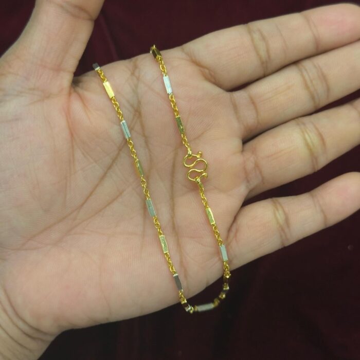 18 INCH WHITE GOLD TUBE CHAIN(CH6P021)