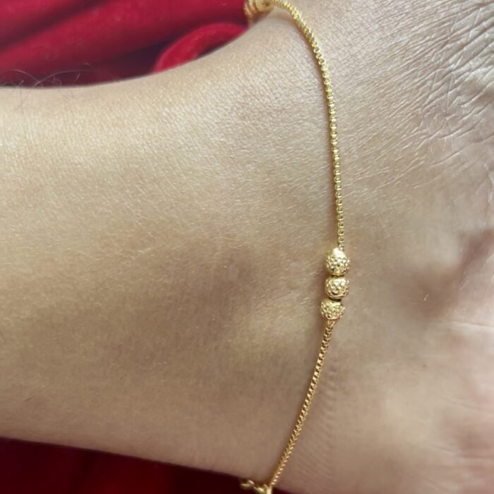 ANKLET  FULL GOLD 3 BALLS (ANK005)
