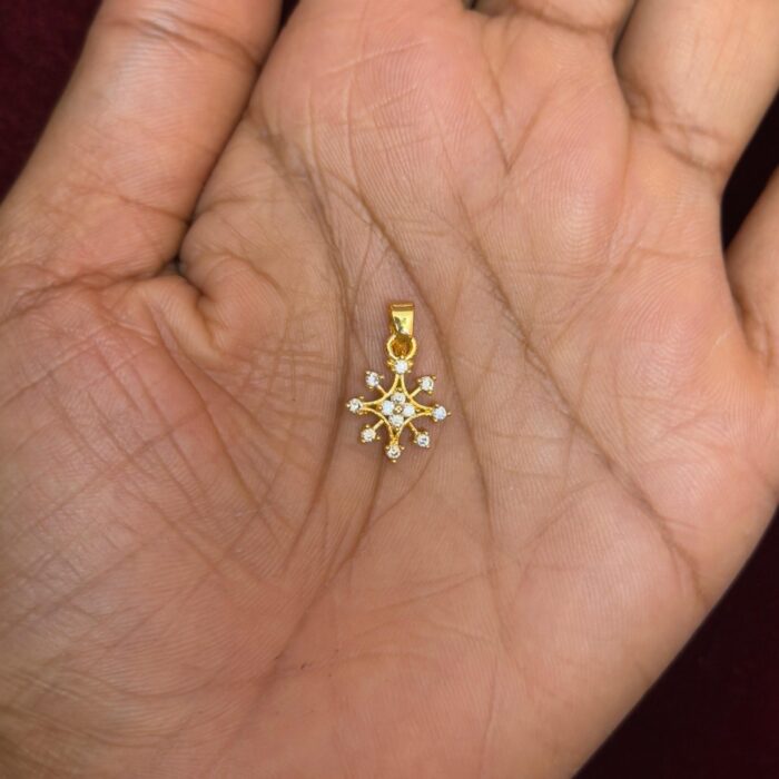 DIAMOND REPLICA  RECTANGLE FLOWER PENDANT (DRL016)