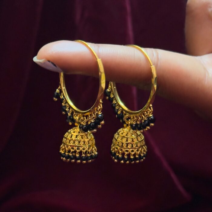 PREMIUM GOLD PLATED KARIMANI RING JHUMKHA (JK008)