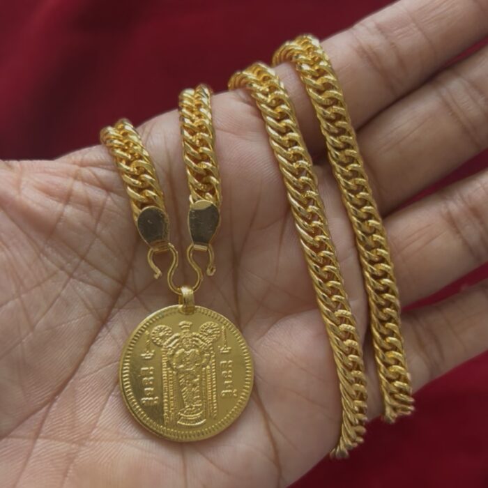 GURUVAYOORAPPAN PENDANT WITH GANGULY CHAIN (HG8P001)