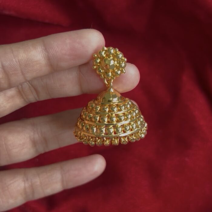 PREMIUM GOLD PLATED 3 LAYER JHUMKHA (JK009)