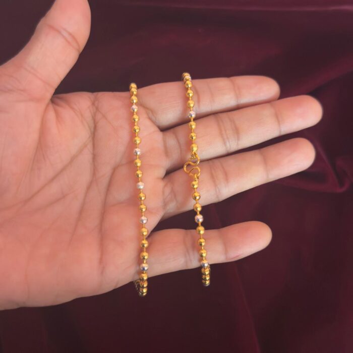 18 INCH  WHITE GOLD MANIMALA CHAIN CH6P020)