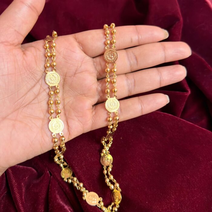 24 INCH GOLDEN DOUBLE LAYER CHAIN (CH8P034) PANAMALA