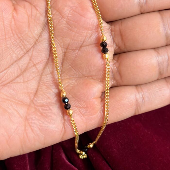 18 INCH  KARIMANI AND GOLDEN BEAD (CH6P024)