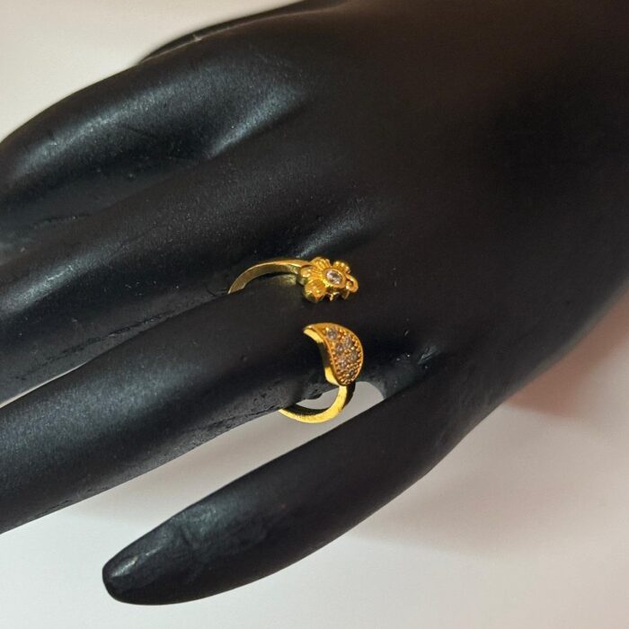 ADJUSTABLE RING  WHITE STONE MANGO RING (AR017)