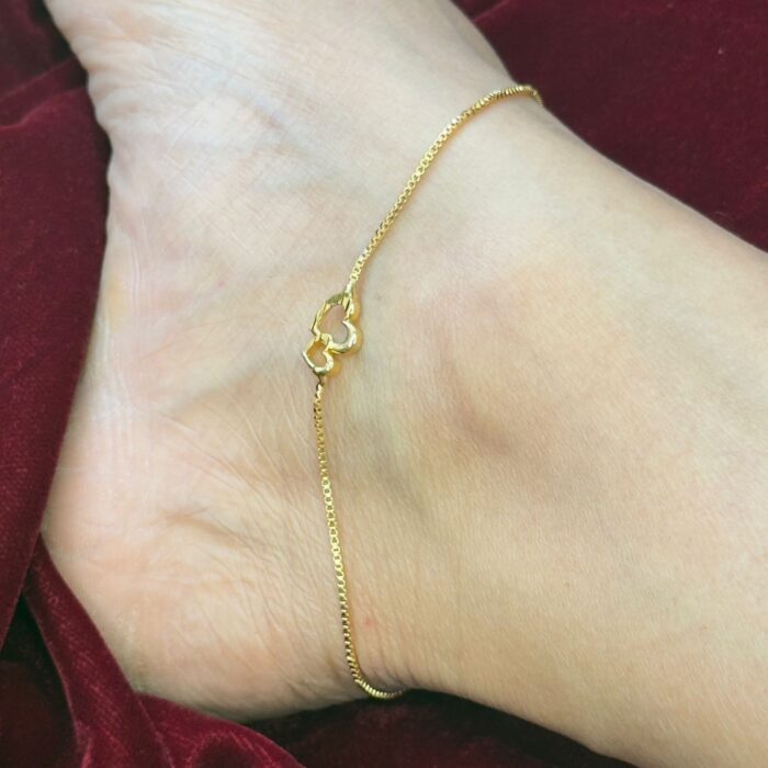 ANKLET GOLD PLATED LOVE AND LOVELY (ANK035)