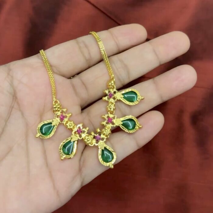 PREMIUM GOLD PLATED TRADITIONAL NAGAPADAM NECKLACE (TC016)