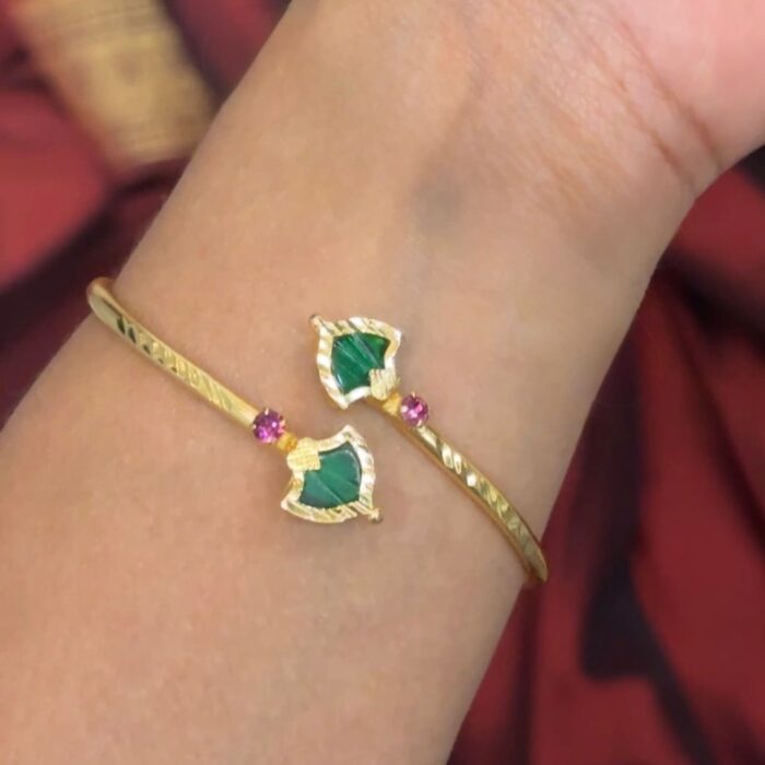 GOLD PLATED ADJUSTABLE PALAKKA BANGLE (TB001)