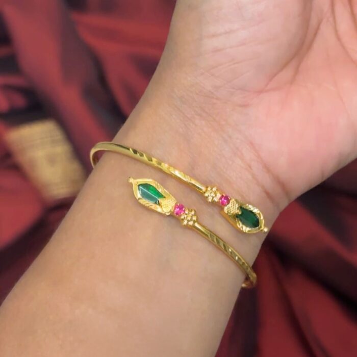 GOLD PLATED ADJUSTABLE NAGA BANGLE (TB002)