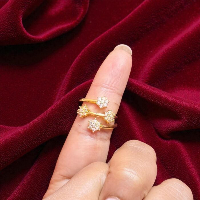 ADJUSTABLE RING  4 FLOWER LAYER RING (AR016)