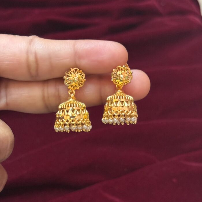 GOLD PLATED PEARL JUMKA (JK016)