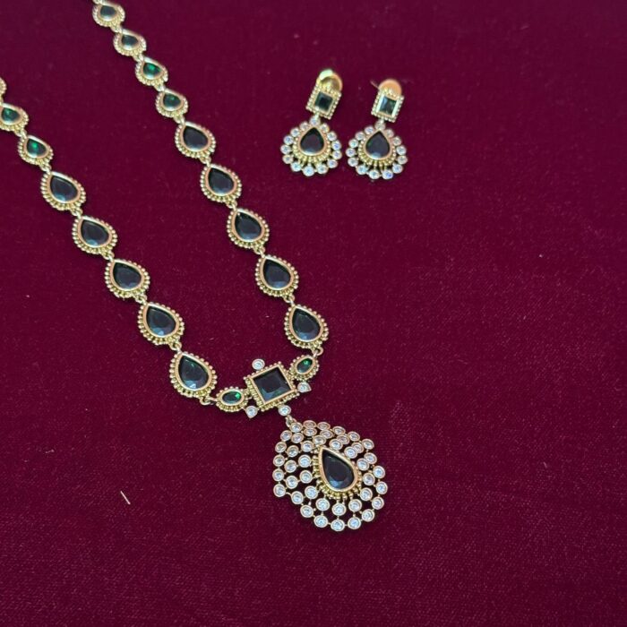 JYOTHIKA INSPIRED PREMIUM AD LONG NECKLACE SET  (PAD001)