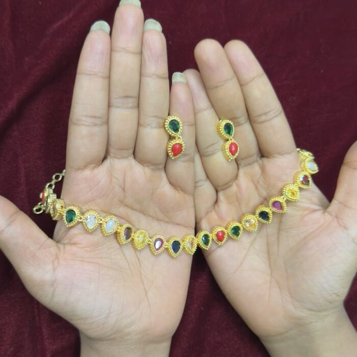 NAVRATNA NECKLACE SET NECK66