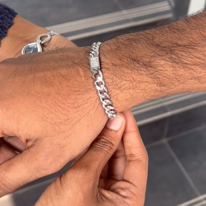 ANTI TURNISH SILVER STAINLESS BRACLET (AT007)