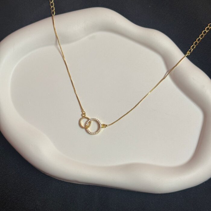 (NECK051) 18INCHES AD STONE ROUND LOCK PENDENT