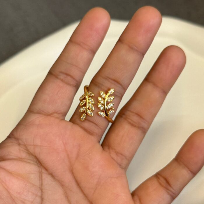 ADJUSTABLE RING  2 BIG LEAF (AR027)