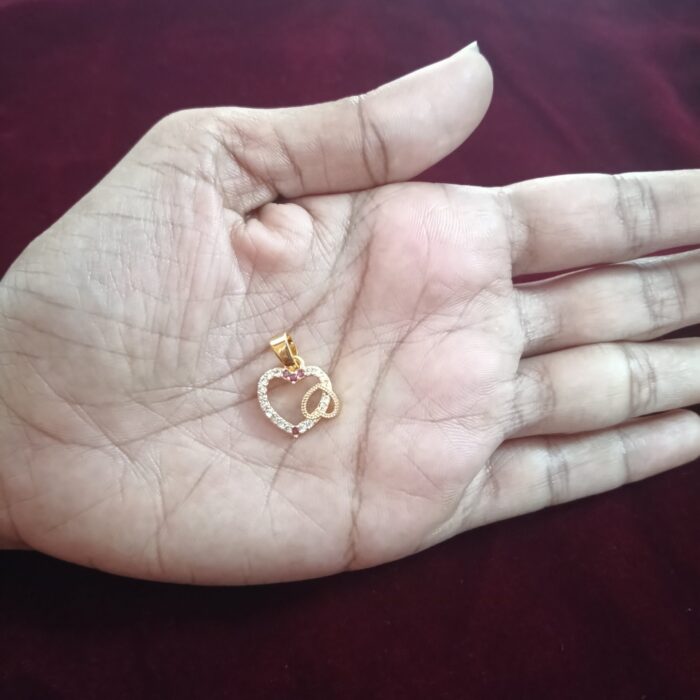DIAMOND REPLICA  AD STONE HEART AND SMALL PLAIN HEART (DRL023)