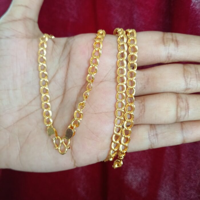 24 INCH GOLD PLATED UNISEX CHAIN (CH8P037)