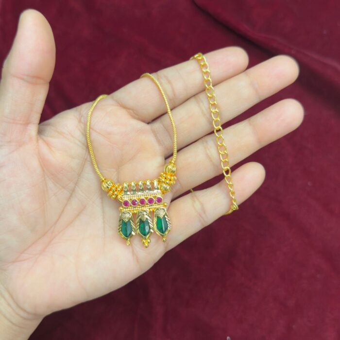 (TC027) GOLD PLATED NAGAPADAM NECKLACE