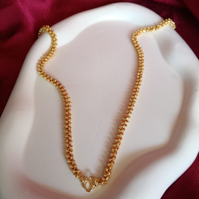 24 INCH  ULTRA PREMIUM GOLD PLATED MULLAMOTTU CHAIN (UPC804)