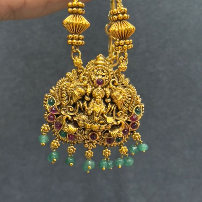 ATQ14 MINI HARAM ANTIQUE LAKSHMI NECKLACE