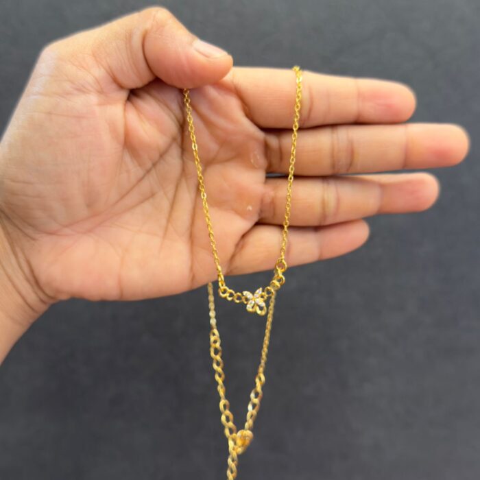 (NECK055) 18INCHS BUTTERFLY PENDANT NECKLACE