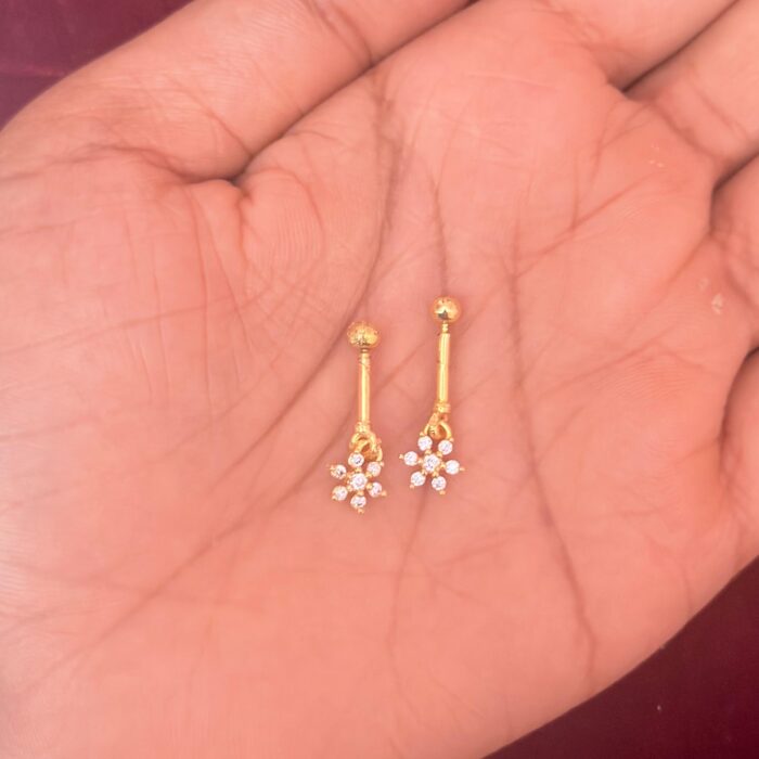 BE4 GOLD PLATED BUGADI EARRINGS