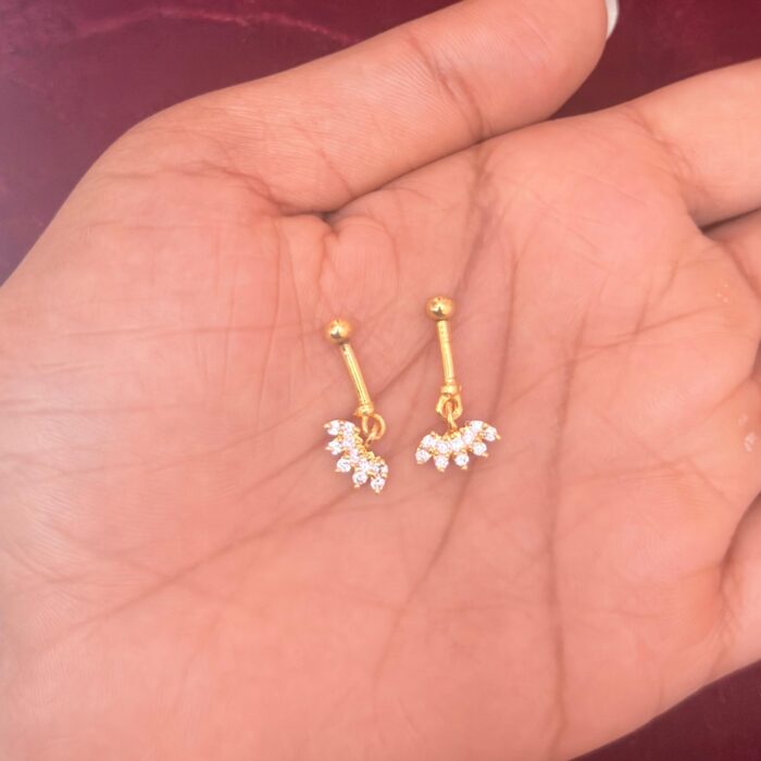 BE3 GOLD PLATED BUGADI EARRINGS