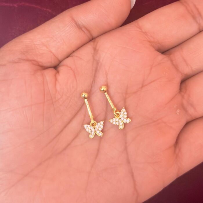 BE1 GOLD PLATED BUGADI EARRINGS