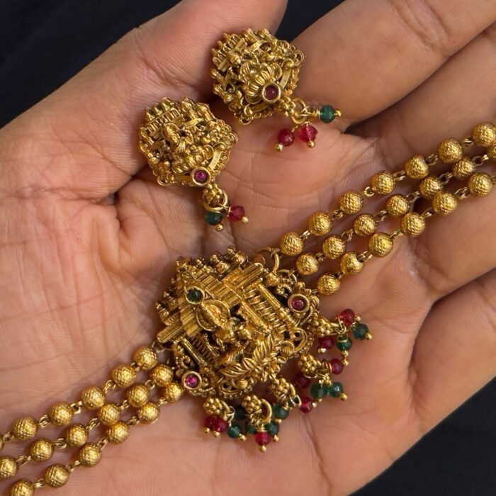 ATQ13  ANTIQUE TEMPLE LAKSHMI CHOKER