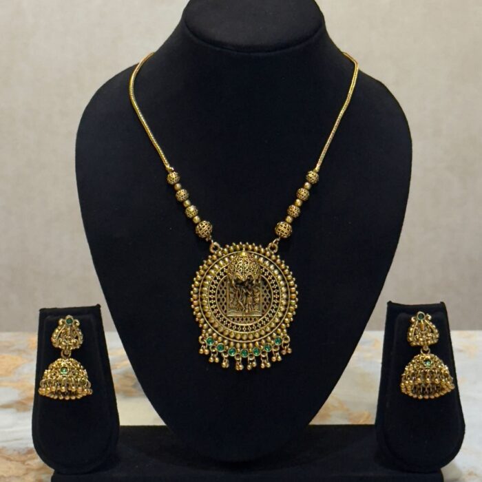 ATQ9  ANTIQUE RADHA KRISHNA NECKPIECE