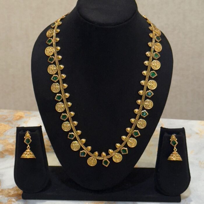 ATQ39  ANTIQUE LAKSHMI LONG HARAM