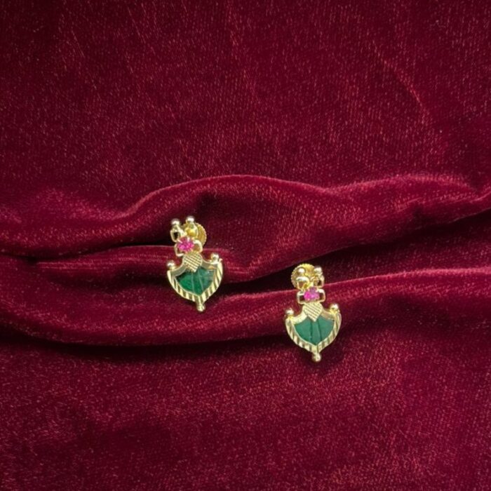 (GSTD017) GOLD PLATED PREMIUM PALAKKA STUD