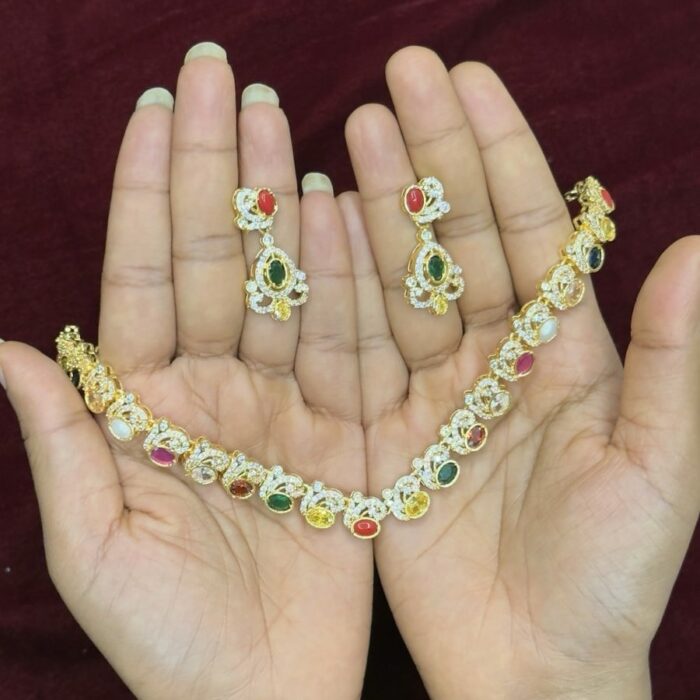 NAVRATNA NECKLACE SET NECK64