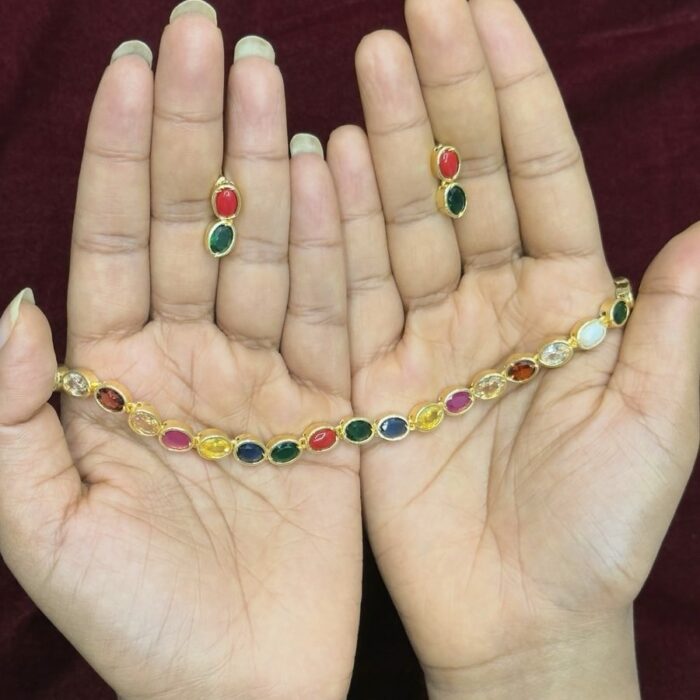 NAVRATNA NECKLACE SET NECK63