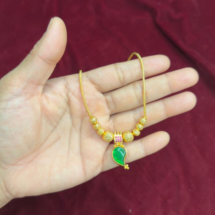 (TC029) GOLD PLATED MANGO PALAKKA NECKLACE