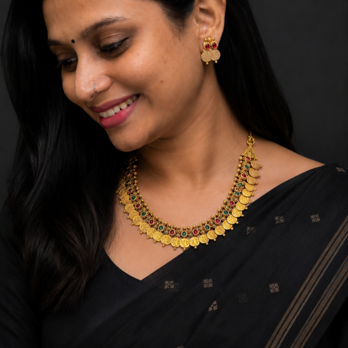 ATQ1  ANTIQUE COIN NECKLACE