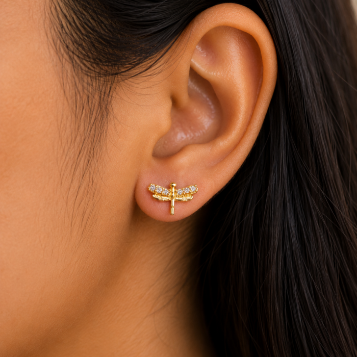 DIAMOND REPLICA BUTTERFLY STUD/NOSE PIN (STD049)