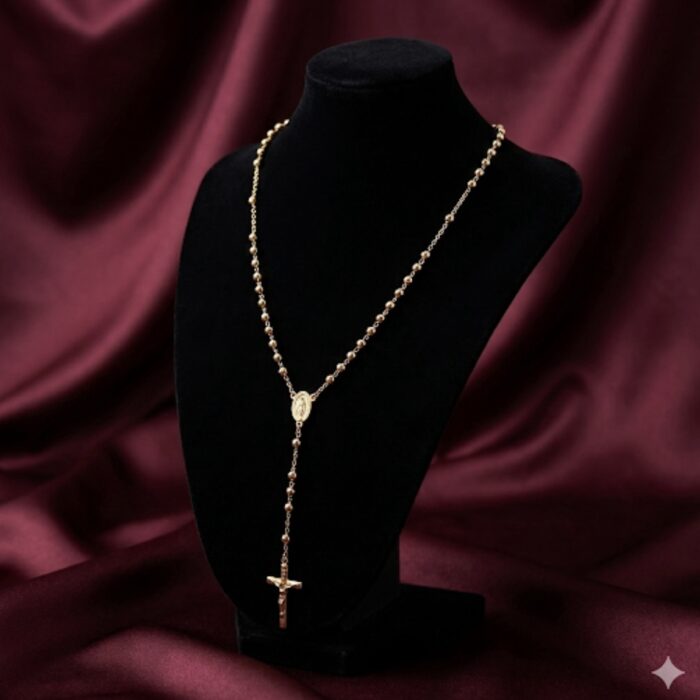 GOLD PLATED ROSARY (KM002)
