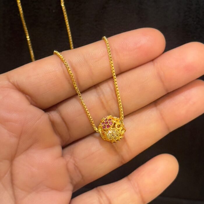 (NECK067) 18 INCHES GOLD PLATED BOX CHAIN WITH LOCKET