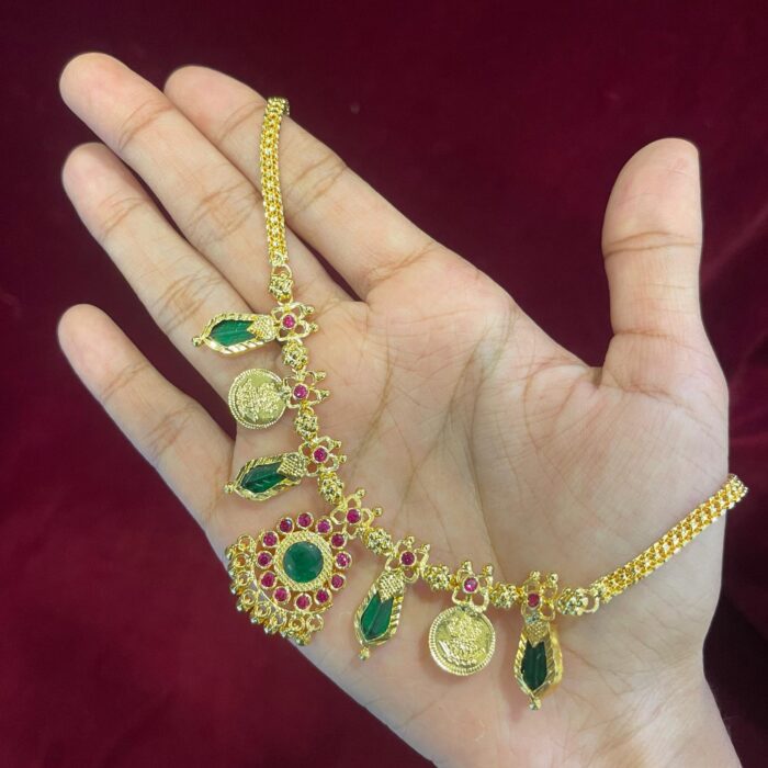 (TC040) GOLD PLATED NAGA COIN NECKLACE