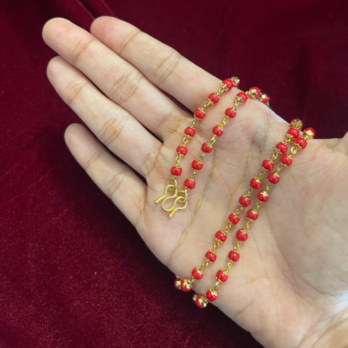 24 INCH  RED BEADED CHAIN (CH8P039)